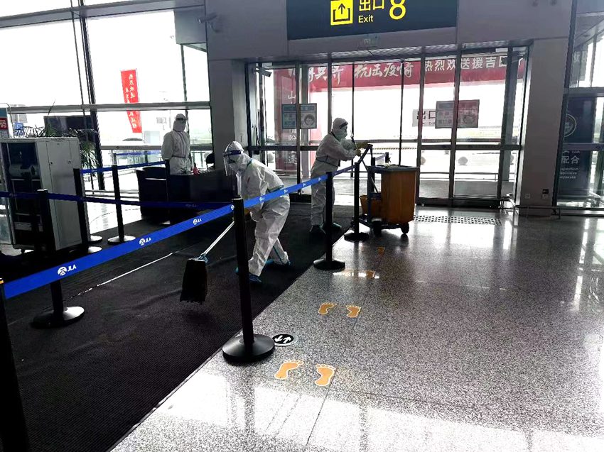 長春龍嘉機場全面做好消殺工作