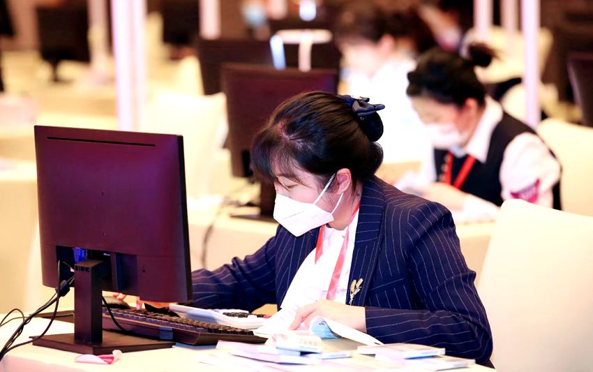 2022年全國農信系統業務技能比賽傳票算比賽現場