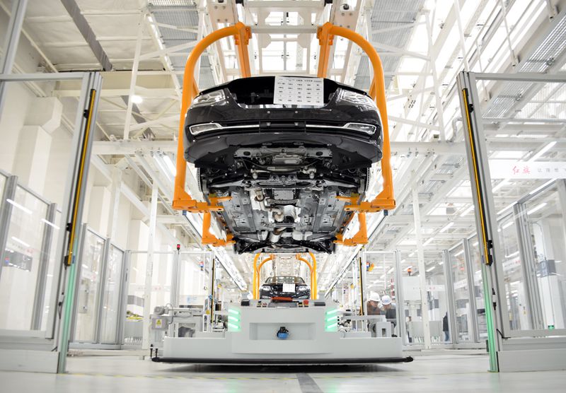 一汽紅旗汽車生產線。人民網 李洋攝