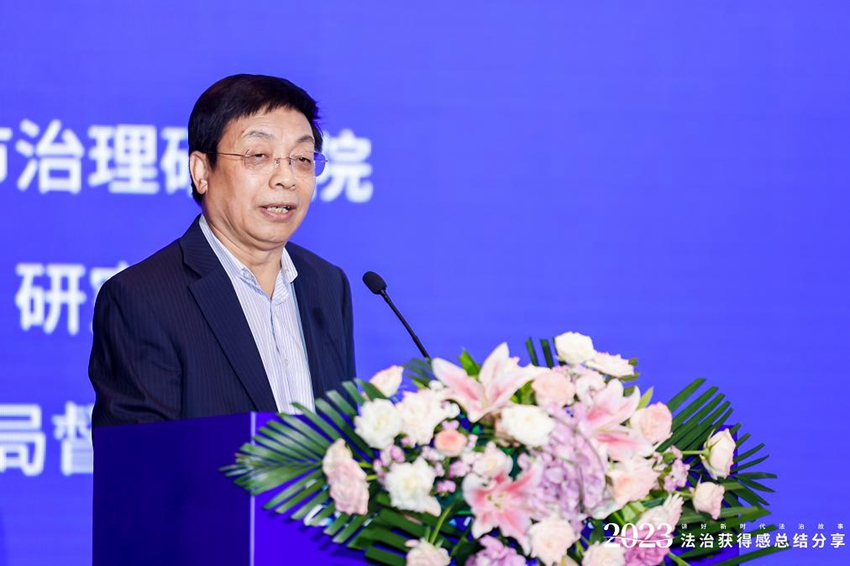 北京大學城市治理研究院副院長、研究員，原國家信訪局督查專員孫寬平作主旨演講（郭肅檸 攝）