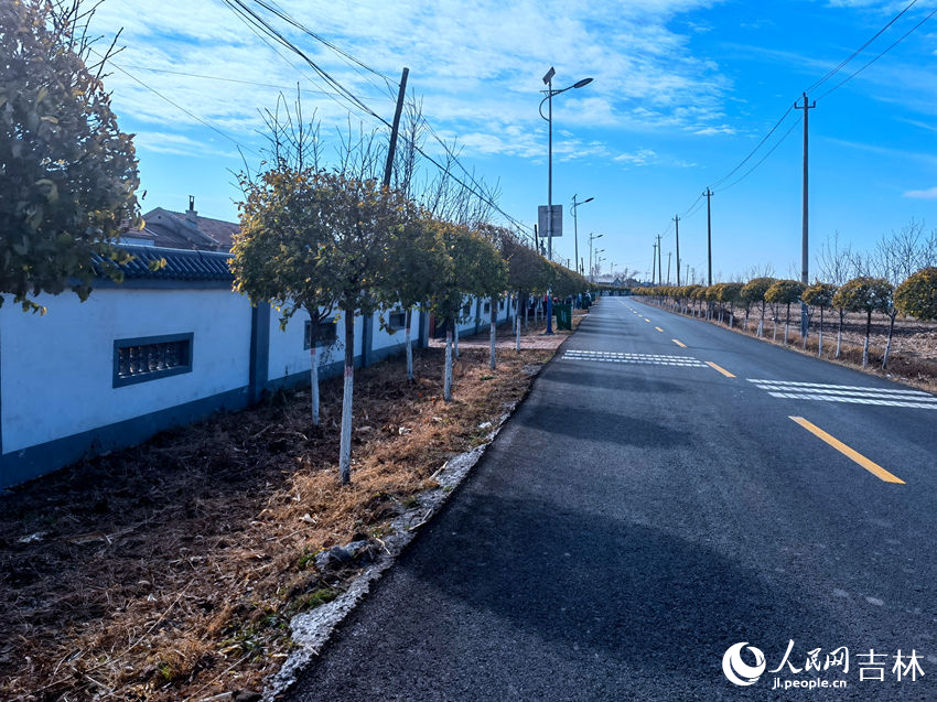長安村柏油馬路寬闊整潔。人民網記者 馬俊華攝