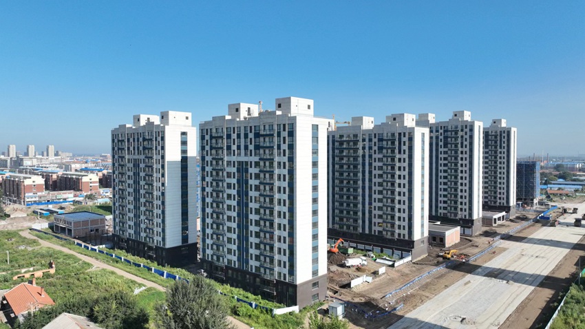 建設完的小區整潔美觀。（德惠市委宣傳部供圖）