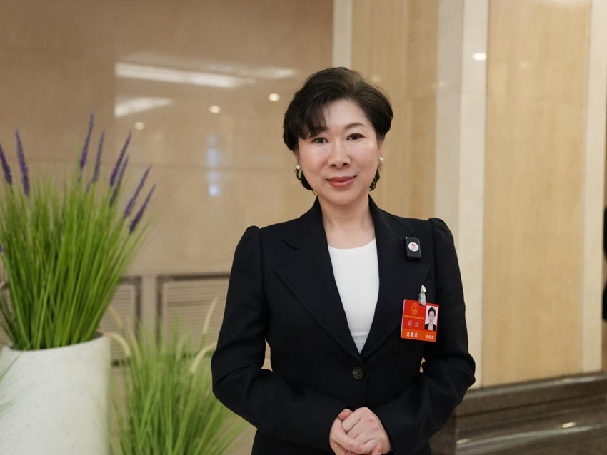 長春市人大代表、吉林動畫學院副董事長劉欣。人民網記者 李洋攝