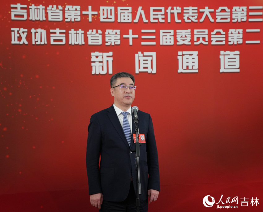 吉林省政協委員、吉林省華欣數字科技股份有限公司董事長田元生。人民網記者 李洋攝