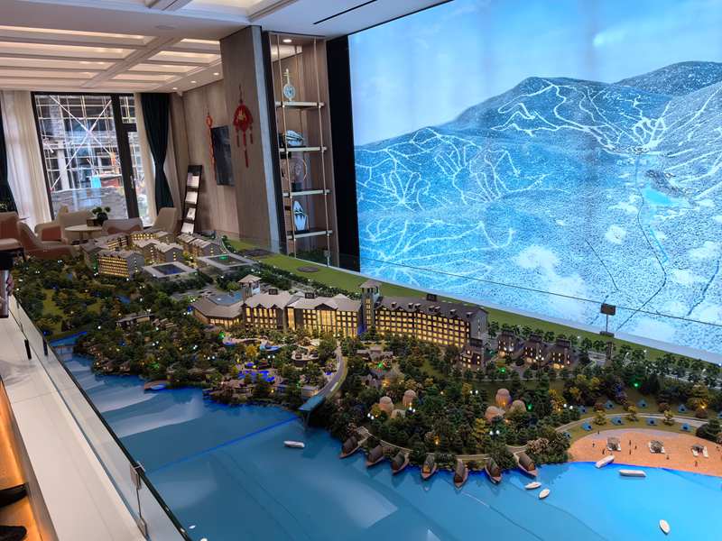 御壺溫泉國際度假村規劃沙盤。人民網記者 李洋攝