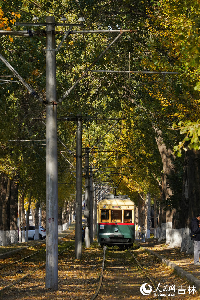 54路文旅專列駛入秋日的“油畫”中。人民網記者 李洋攝