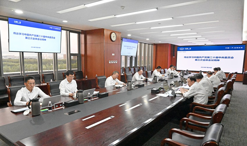 集團公司黨委常委會召開會議，傳達學習中國共產黨第二十屆中央委員會第三次全體會議精神。