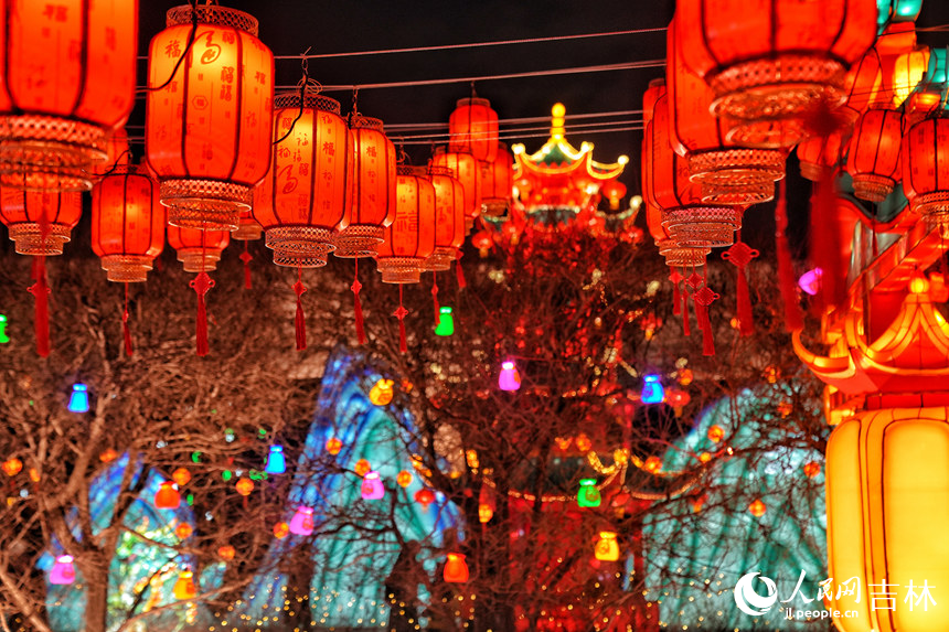 璀璨的花燈洋溢著濃郁的年味。人民網記者 李洋攝