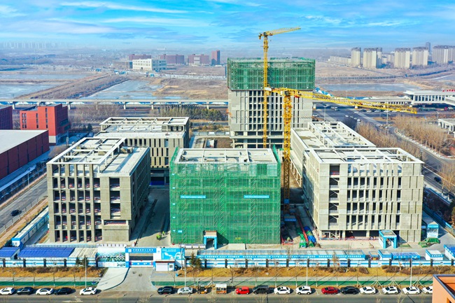 長春新區機器人及傳感器產業園項目建設現場。