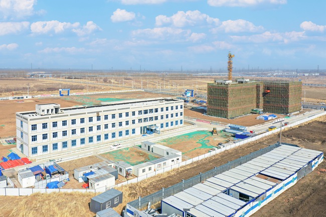 長春新區生物降解材料助劑產業園項目建設現場。