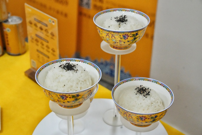 “九臺貢米”產品展示。人民網記者 李洋攝