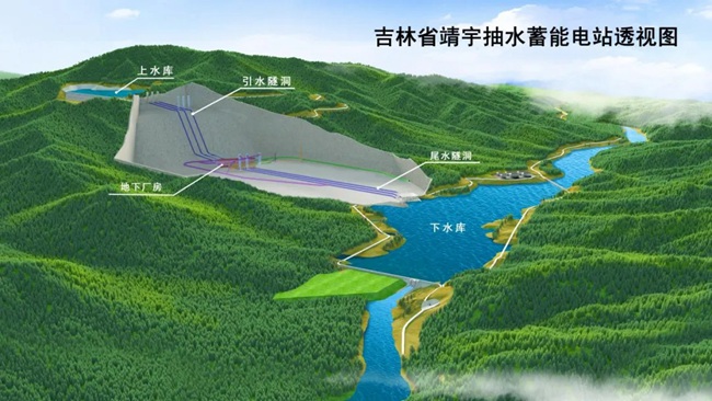 靖宇抽水蓄能電站效果圖。