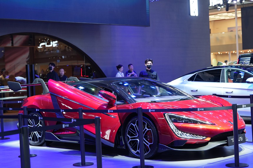 汽博會上展示的汽車。人民網記者 李洋攝