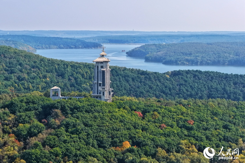 秋日里長春凈月潭國家森林公園美景如畫。人民網記者 李洋攝