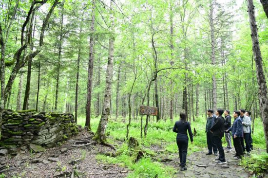 河北隆化縣考察團參觀老黑河遺址