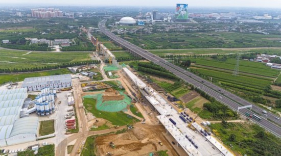 建設中的西延高鐵富平段(荊山塬片區褚王村)